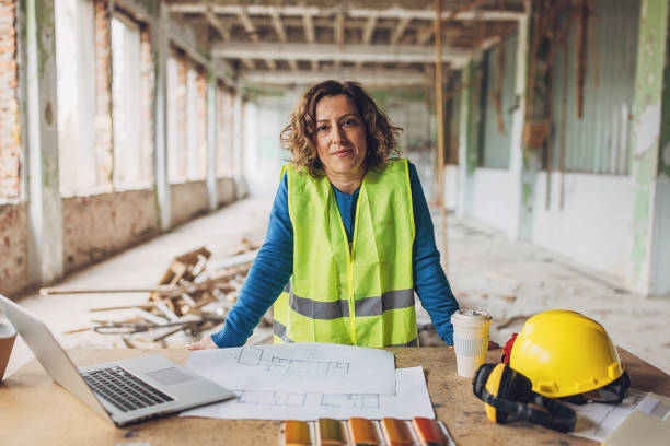 istock Female construction supervisor at worksite 2132529378