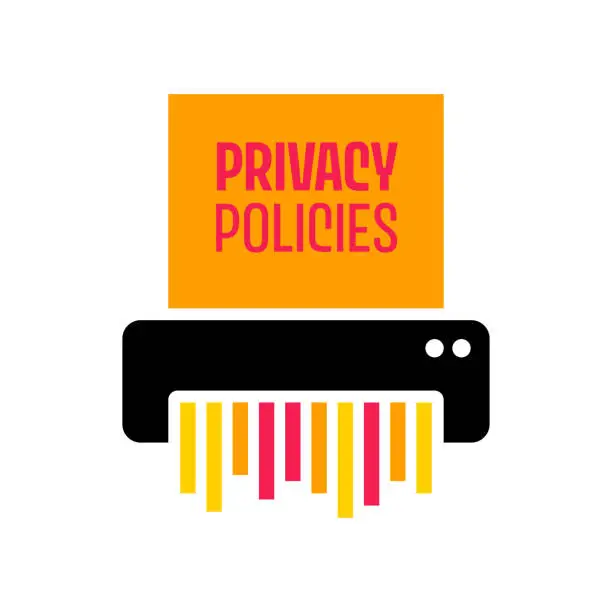 Vector illustration of Policy Dismissal for Privacy