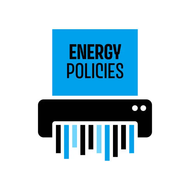 Vector illustration of Policy Dismissal for Energy