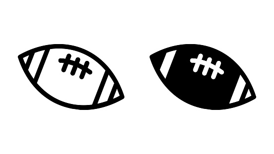 American Football Icon Design with Helmet and Ball Elements