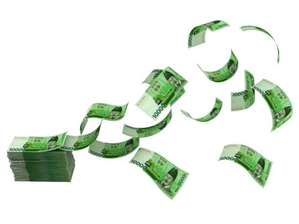 South Korean won falling money finance crisis