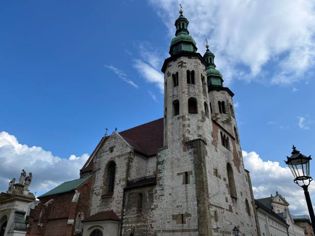 istock view on St. Andrew's Church with blue sky, Krakow 2132699027