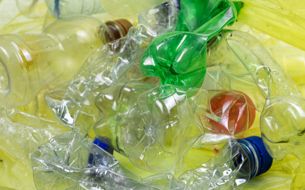 istock Pile of crushed used plastic bottles. Environmental concept 2132738647