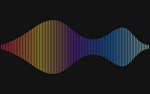 Colorful Abstract Wave Design for Music