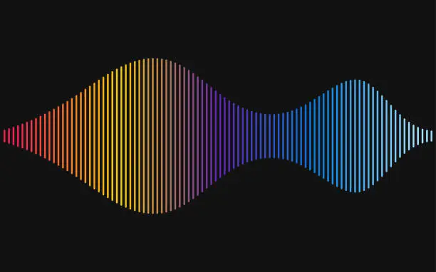 Vector illustration of Colorful Abstract Wave Design for Music