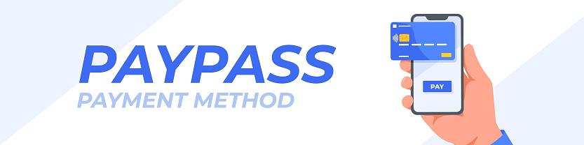 Paypass payment method banner. Flat style.