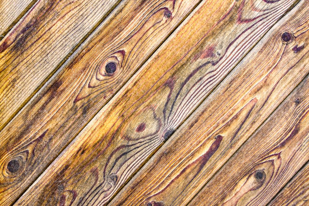 Brown wooden texture with natural patterns as a creative background