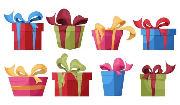 Vector illustration of gift-box-set1