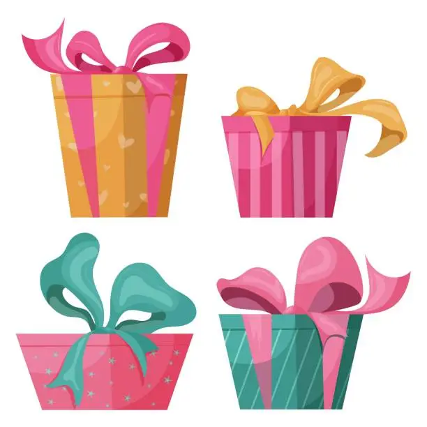 Vector illustration of gift-box-set4