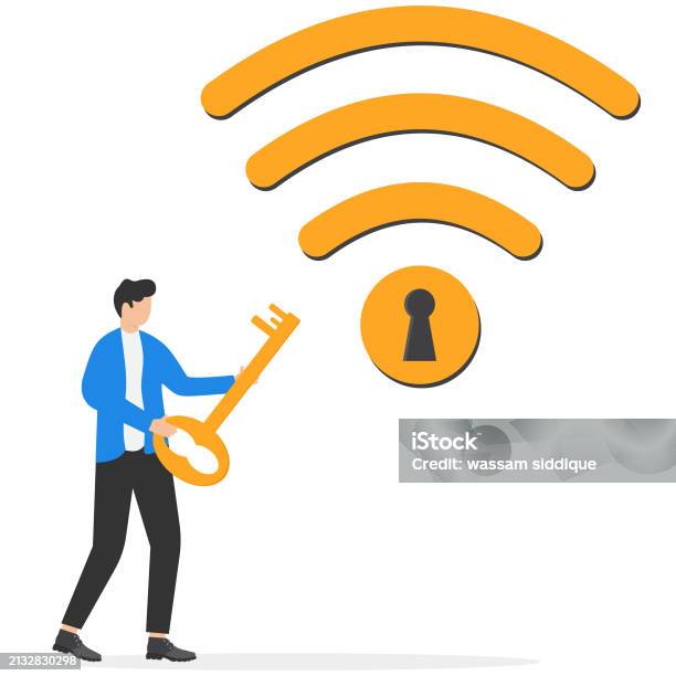 Wifi Encryption Wireless Security Or Safety For Internet Connection ...