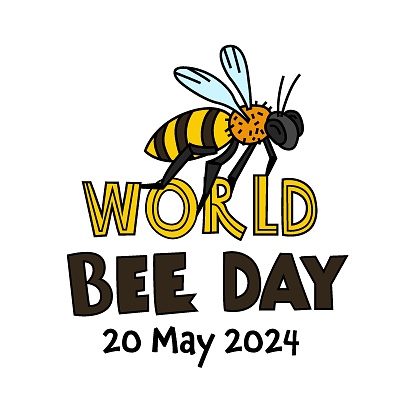 World bee day in may. International event. Bee-friendly initiatives. Beekeeping practices. Importance of bees and their role in ecosystems. Editable vector illustration isolated on a white background