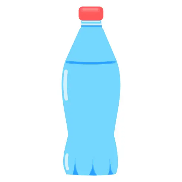 Vector illustration of Plastic Bottle With Cool Refreshing Water