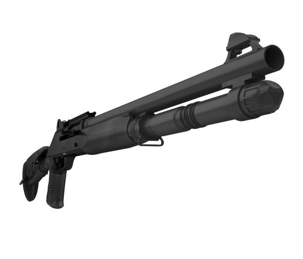 Shotgun Weapon isolated on white background. 3D render