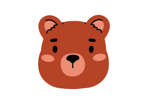 Vector illustration of Bear head illustration