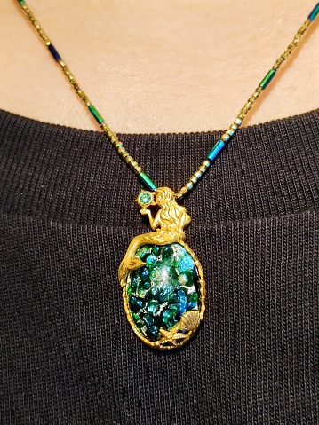 Gold and Glass Pendant