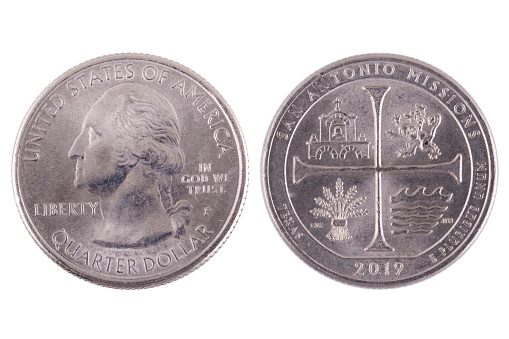 Commemorative quarter dollar State Of Texas, obverse and reverse. The 50 State Quarters Program was the release of a series of circulating commemorative coins by the United States Mint.