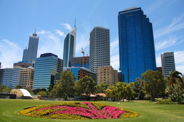 istock Perth city skyline in Australia 2132957561
