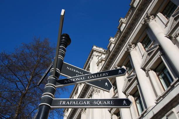 istock Landmark direction signs in London, UK 2132959123