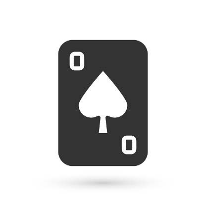 Grey Playing cards icon isolated on white background. Casino gambling. Vector.
