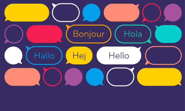 Artificial Intelligence Translation Design Artificial Intelligence Translation Design translation stock illustrations