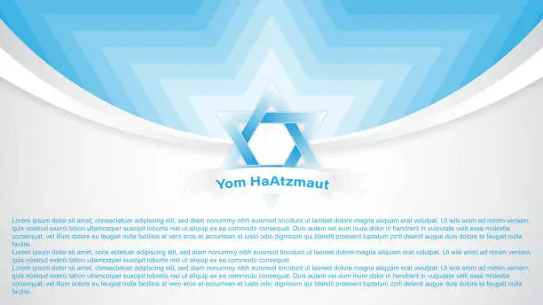 Vector illustration of Yom HaAtzmaut, Independence Day is the national day of Israel, vector illustration