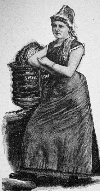 istock Woman from Helgoland, in traditional dress 2133161052
