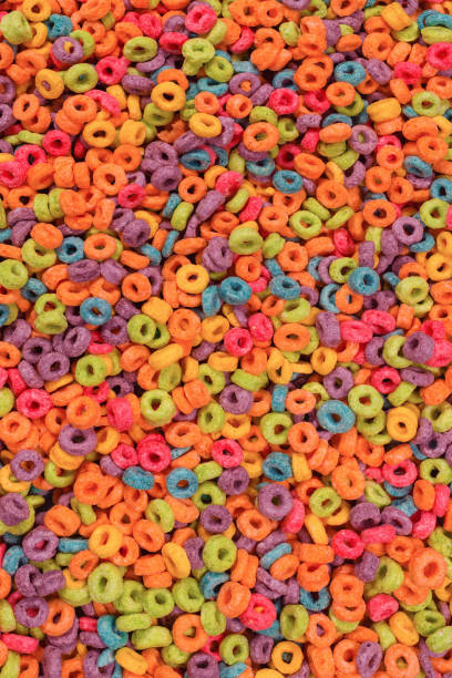 istock Sweet multicolored flakes, cereal loops. 2133193860