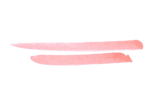Hand drawn marker pink line stroke.