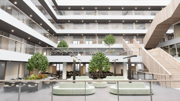 istock modern office building with stairway 2133223881