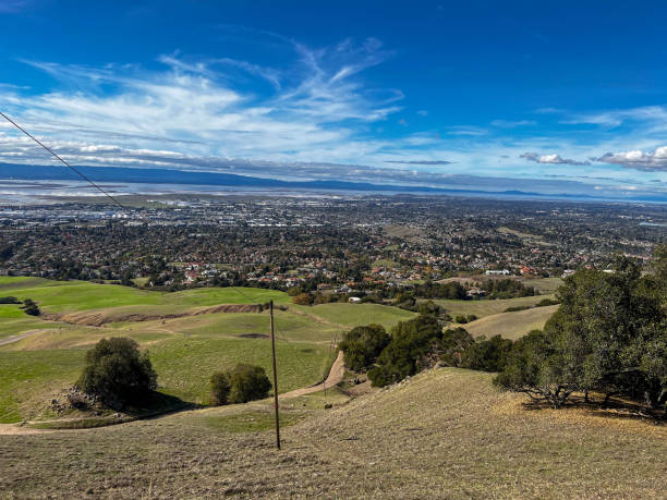 istock a landscape on a clear day with blue skies and green fields 2133239415