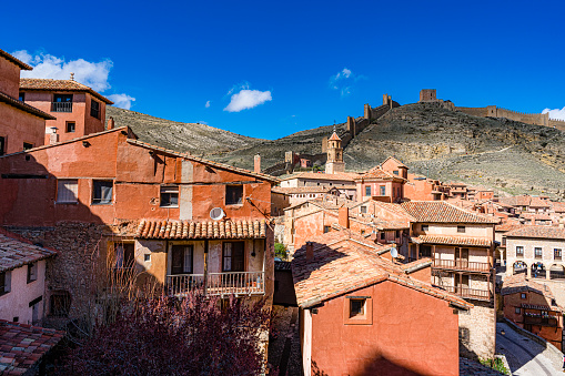 Albarracin - Medieval village in Aragon, Spain. Albarracin is a Spanish town, in the province of Teruel, Autonomous Community of Aragon. Albarracin has an elevation of 1,182 m (3,878 ft) XXXL 42Mp outdoors photo taken with SONY A7rII and Zeiss Batis 40mm F2.0 CF