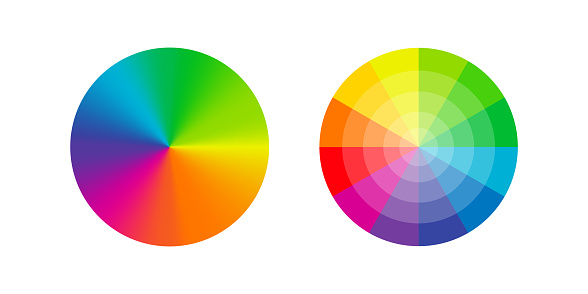 Color wheel. Color wheel guide.