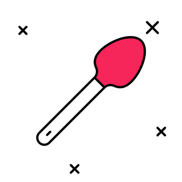istock Filled outline Teaspoon icon isolated on white background. Cooking utensil. Cutlery sign. Vector 2133275918