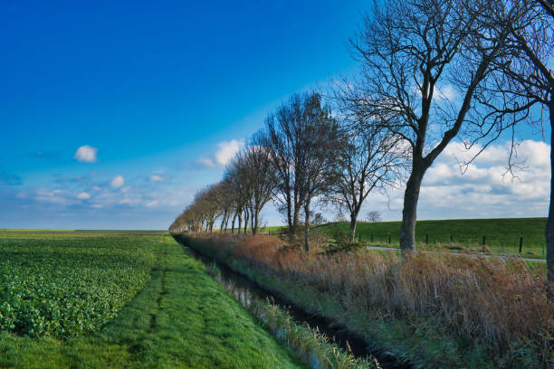Suhrendorf on island Ummanz in Germany in autumn