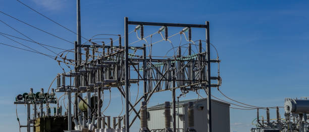 istock Solar Panel Substation after upgrades on beautiful day 2133289084
