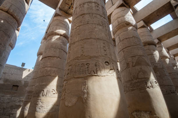 istock Karnak, Great Temple of Thebes, hypostyle hall, columns, ancient Egypt 2133309422