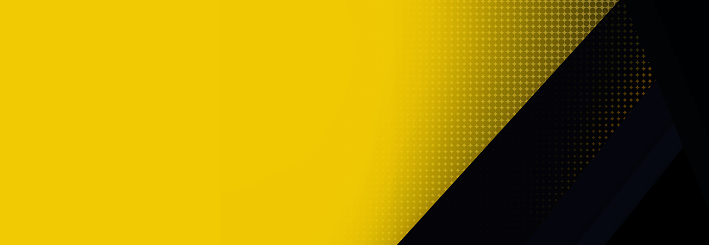 black and yellow color abstract geometrical background banner