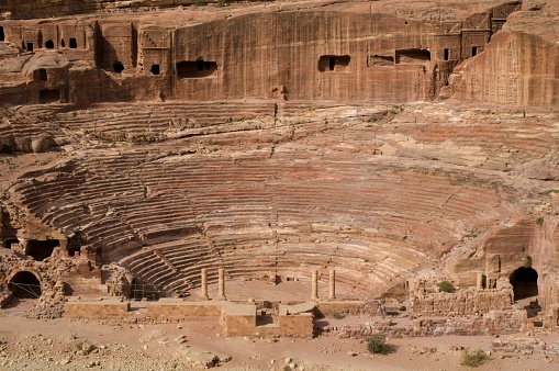 Roman Theater Nabatean Arena Petra Jordan Middle East