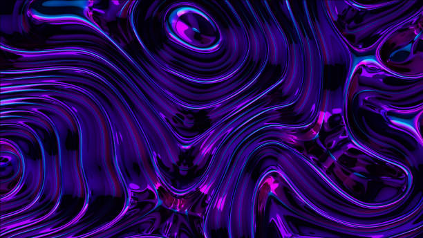 istock Vivid purple swirls create a psychedelic abstract design with a deep, luminous sheen. 2133347699