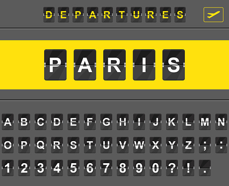 Mechanical Airport Flip Board