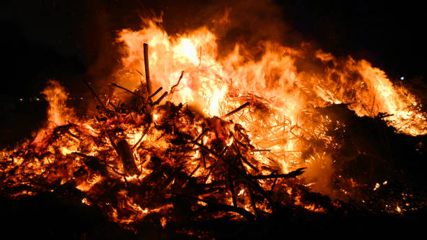 istock Close-up of burning branches 2133492718