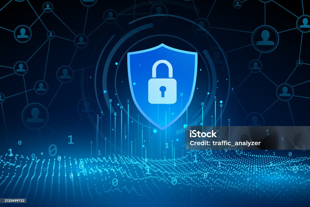 Abstract Technical Security Background Stock Illustration - Download ...