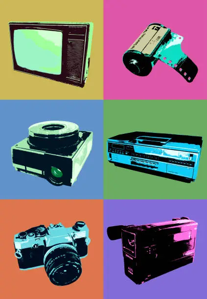 Vector illustration of Retro Icons - 1980’s