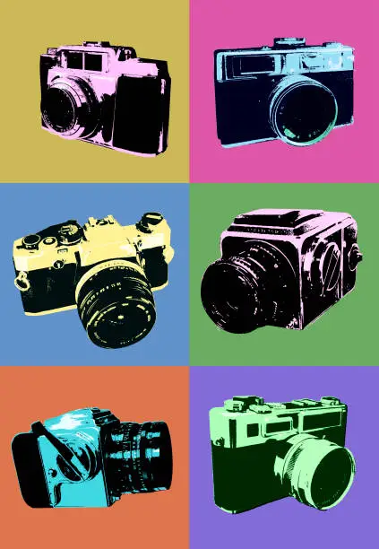 Vector illustration of Retro Icons - Photography