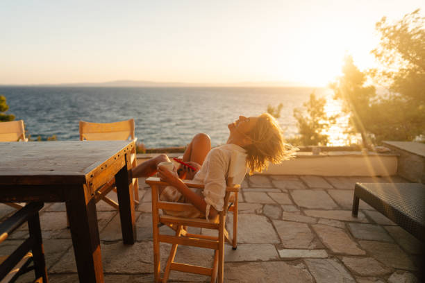 istock Morning on the seaside terrace 2133579818