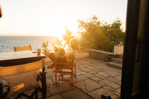 istock Morning on the seaside terrace 2133582415