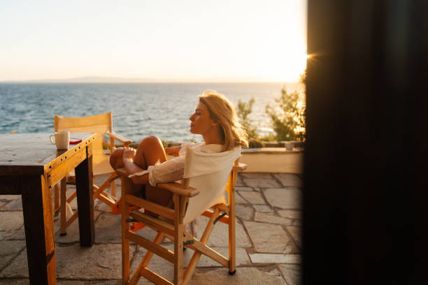 istock Morning on the seaside terrace 2133582417
