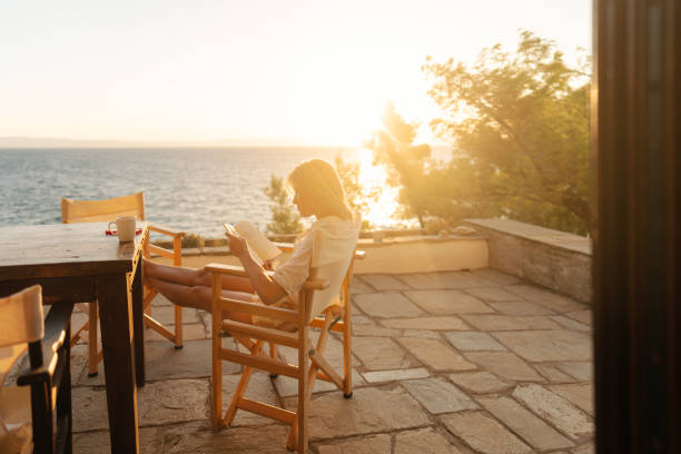 istock Morning on the seaside terrace 2133582418