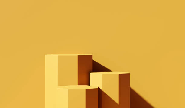 istock Abstract Exotic Minimal Modern Podium Platform For Product Display Showcase Presentation Advertising With Decorations 3D Rendering 2133586547