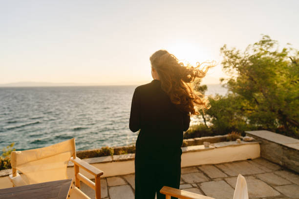 istock Morning on the seaside terrace 2133586555